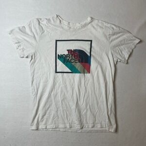 The North Face Mens White‎ Graphic Logo T Shirt Tee Mens Size Large